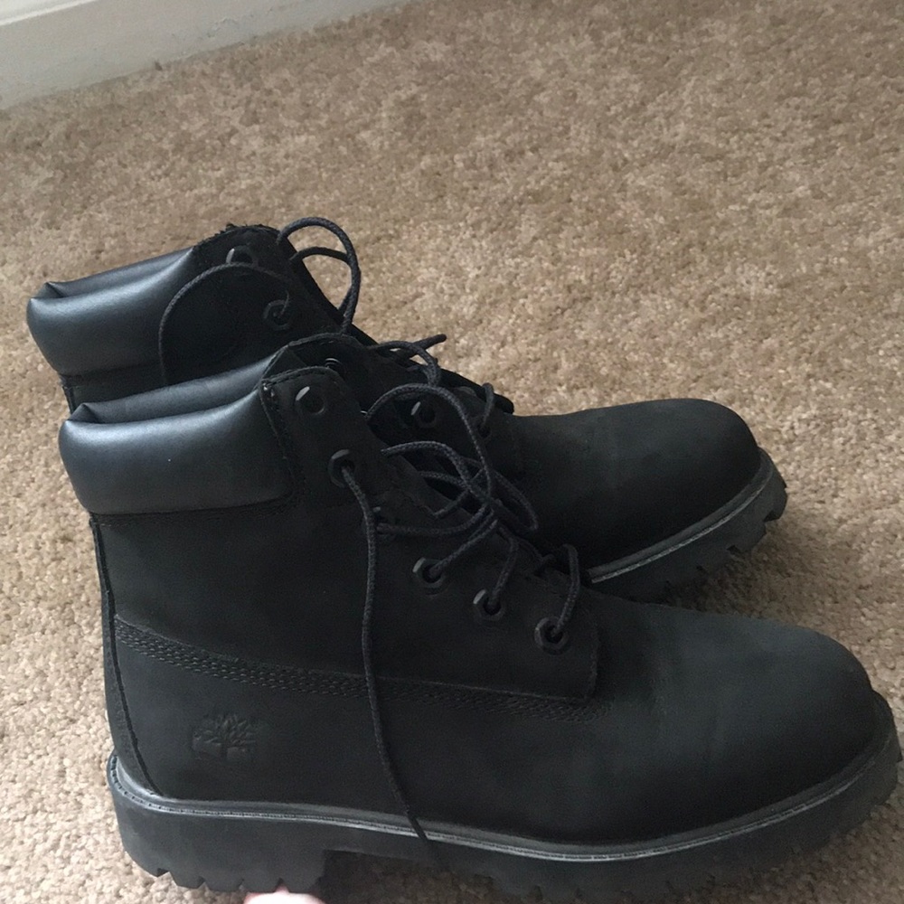 Women’s black suede Timberland boots